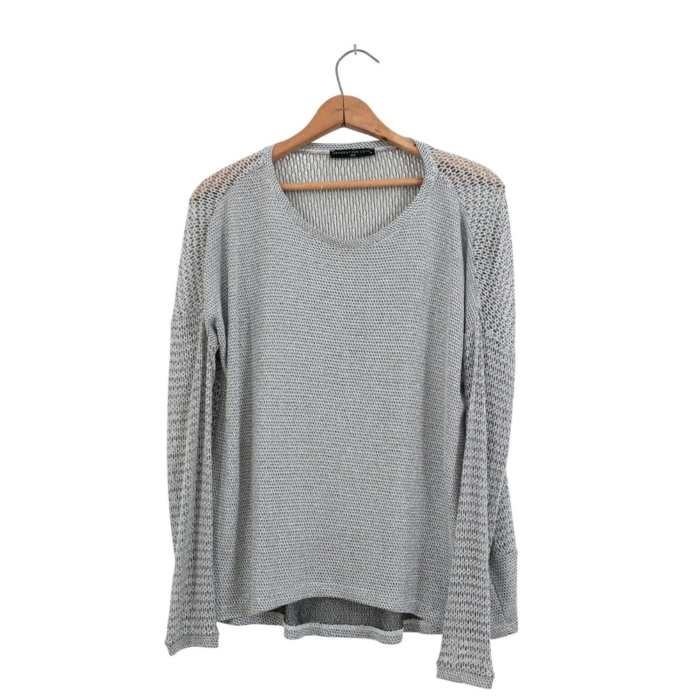 Generation Love Sweater Silver Metallic Knit‎ XS/S